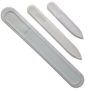 3 Pc Czech Etched Crystal Glass Clear File Set